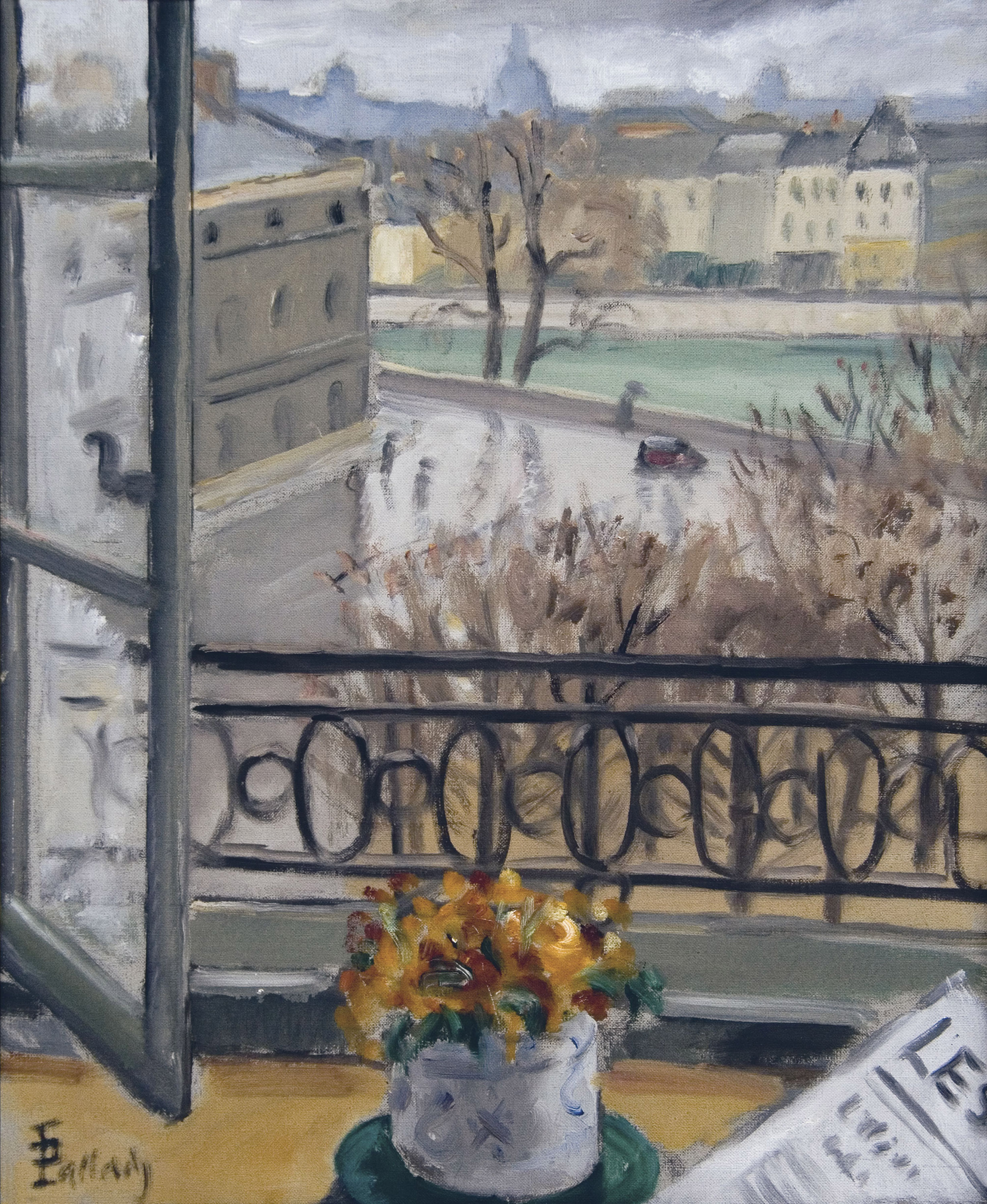 Flori la fereastră - Place Dauphine [1925-1939] - Theodor Pallady