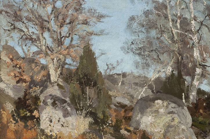 Andreescu - Rocks and Birch Trees