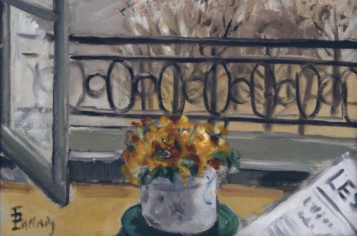 Flori la fereastră - Place Dauphine [1925-1939] - Theodor Pallady