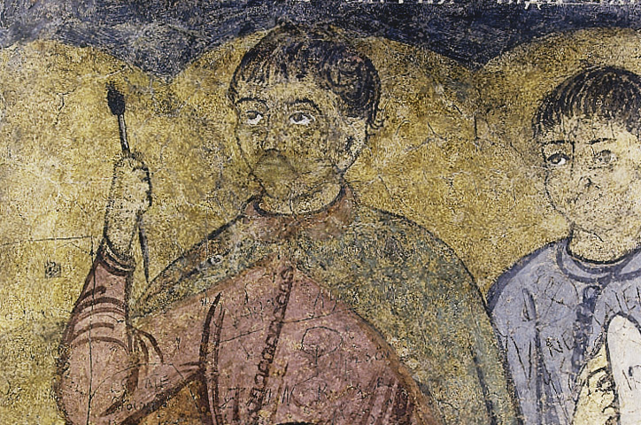 Mural painting – Self-portrait by Pârvu Mutu